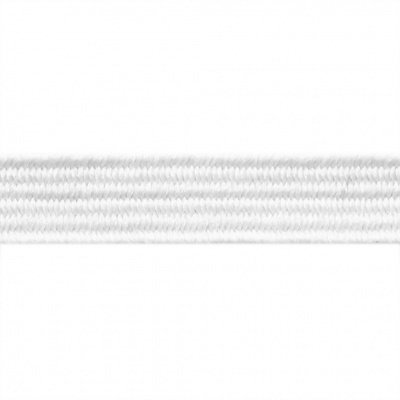 Резиновые нити с текстильным покрытием, шир. 6 мм ( упак.55 м/уп), цв.-белый - купить в Набережных Челнах. Цена: 210.75 руб.