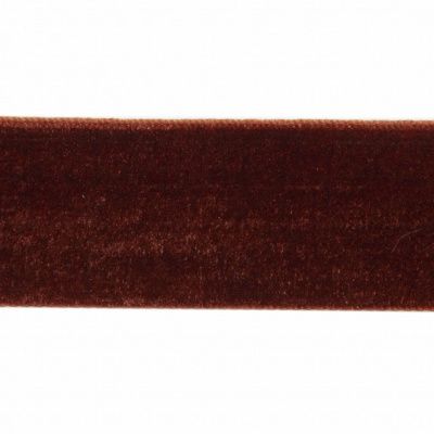 Лента бархатная нейлон, шир.25 мм, (упак. 45,7м), цв.120-шоколад - купить в Набережных Челнах. Цена: 981.09 руб.