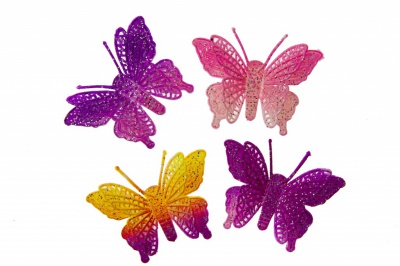 Бабочка декоративная пластиковая #12 - купить в Набережных Челнах. Цена: 7.09 руб.