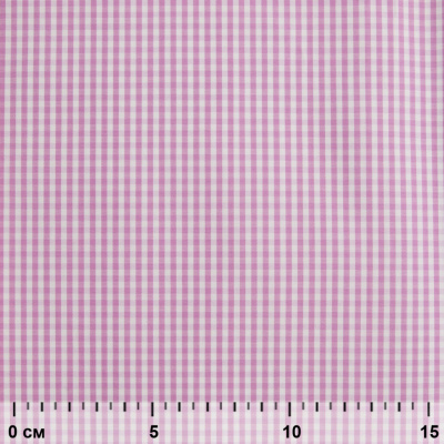Ткань сорочечная Клетка Виши, 115 г/м2, 58% пэ,42% хл, шир.150 см, цв.1-розовый, (арт.111) - купить в Набережных Челнах. Цена 306.69 руб.