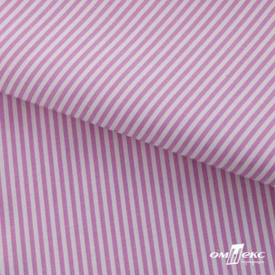 Ткань сорочечная Полоска Кенди, 115 г/м2, 58% пэ,42% хл, шир.150 см, цв.1-розовый, (арт.110) - купить в Набережных Челнах. Цена 306.69 руб.