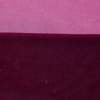 Бархат стрейч №2, 240 гр/м2, шир.160 см, (2,6 м/кг), цвет бордо - купить в Набережных Челнах. Цена 740.88 руб.