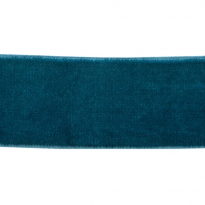 Лента бархатная нейлон, шир.25 мм, (упак. 45,7м), цв.65-изумруд - купить в Набережных Челнах. Цена: 981.09 руб.