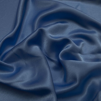Поли креп-сатин 16-4132, 125 (+/-5) гр/м2, шир.150см, цвет голубой - купить в Набережных Челнах. Цена 155.57 руб.