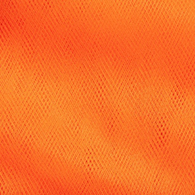 Фатин матовый 16-127, 12 гр/м2, шир.300см, цвет оранжевый - купить в Набережных Челнах. Цена 96.31 руб.