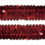 Тесьма с пайетками 3, шир. 30 мм/уп. 25+/-1 м, цвет красный - купить в Набережных Челнах. Цена: 1 087.39 руб.