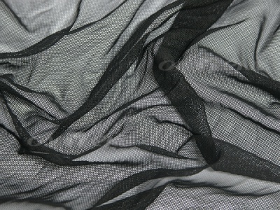 Сетка стрейч (7,81м/кг), 80 гр/м2, шир.160 см, цвет чёрный - купить в Набережных Челнах. Цена 1 930.78 руб.
