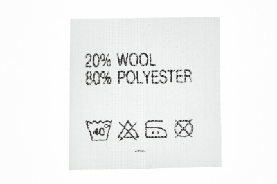 Состав и уход 20% wool 80% poliester - купить в Набережных Челнах. Цена: 64.21 руб.
