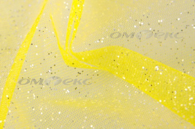 Сетка Глиттер, 40 гр/м2, шир.160см, цвет жёлтый - купить в Набережных Челнах. Цена 163.01 руб.