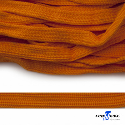 Шнур плетеный (плоский) d-12 мм, (уп.90+/-1м), 100% полиэстер, цв.267 - оранжевый - купить в Набережных Челнах. Цена: 8.62 руб.