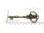 Декоративный элемент для творчества из металла "Ключ"8,5 см  - купить в Набережных Челнах. Цена: 26.66 руб.