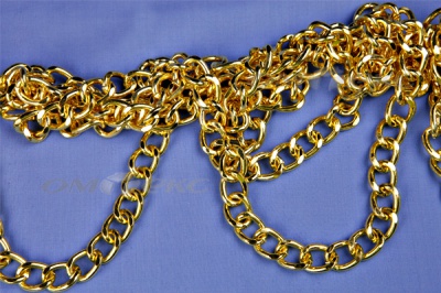 Цепь металл декоративная №11 (17*13) золото (10+/-1 м)  - купить в Набережных Челнах. Цена: 1 341.87 руб.