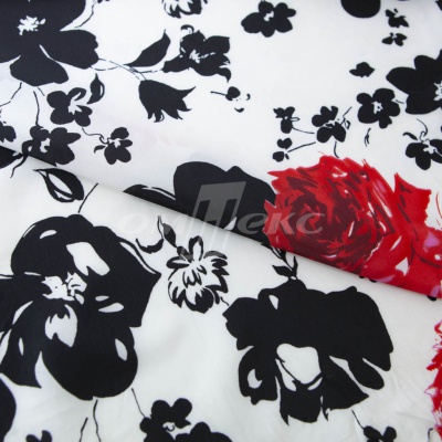 Плательная ткань "Фламенко" 22.1, 80 гр/м2, шир.150 см, принт растительный - купить в Набережных Челнах. Цена 239.03 руб.