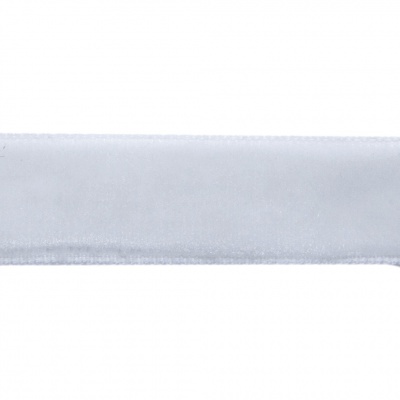 Лента бархатная нейлон, шир.12 мм, (упак. 45,7м), цв.01-белый - купить в Набережных Челнах. Цена: 457.61 руб.