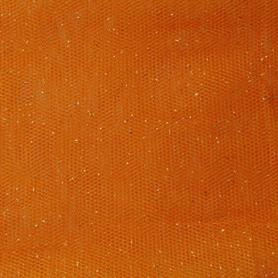 Сетка Глиттер, 24 г/м2, шир.145 см., оранжевый - купить в Набережных Челнах. Цена 117.24 руб.
