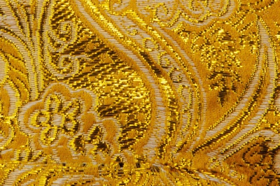 Ткань костюмная жаккард №12, 140 гр/м2, шир.150см, цвет жёлтый - купить в Набережных Челнах. Цена 383.29 руб.