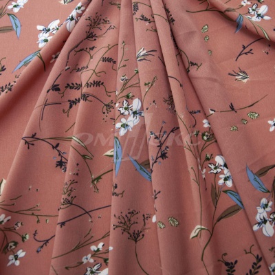 Плательная ткань "Фламенко" 2.1, 80 гр/м2, шир.150 см, принт растительный - купить в Набережных Челнах. Цена 311.05 руб.
