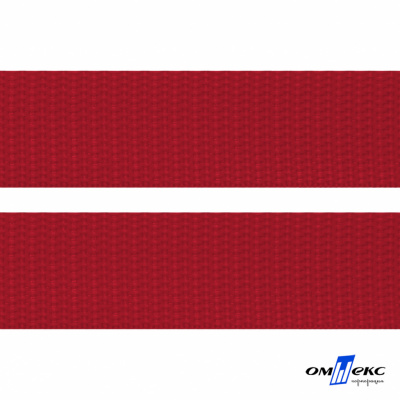 Красный- цв.171 -Текстильная лента-стропа 550 гр/м2 ,100% пэ шир.20 мм (боб.50+/-1 м) - купить в Набережных Челнах. Цена: 318.85 руб.
