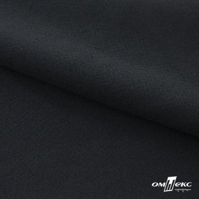 Трикотажное полотно "Капри" 100% полиэстр, 152см, 320 г/м2, чёрный, м - купить в Набережных Челнах. Цена 374 руб.