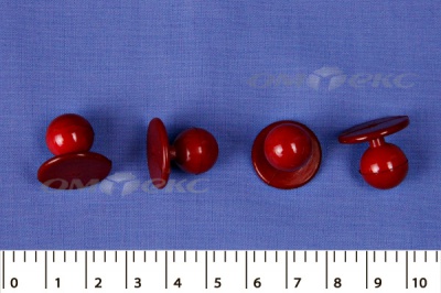 Пуговица поварская "Пукля", 10 мм, цвет красный - купить в Набережных Челнах. Цена: 2.28 руб.