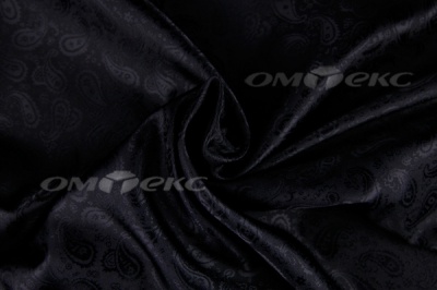 Ткань подкладочная жаккард Р14098, чёрный, 85 г/м2, шир. 150 см, 230T - купить в Набережных Челнах. Цена 166.45 руб.