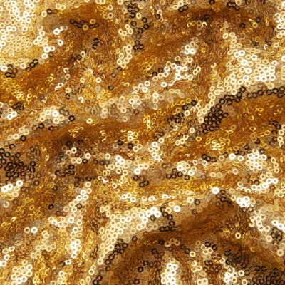 Сетка с пайетками №3, 188 гр/м2, шир.140см, цвет золотой - купить в Набережных Челнах. Цена 454.12 руб.