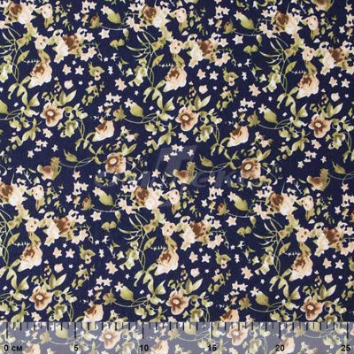 Плательная ткань "Фламенко" 1.1, 80 гр/м2, шир.150 см, принт растительный - купить в Набережных Челнах. Цена 243.96 руб.