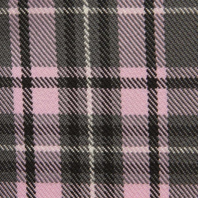 Ткань костюмная клетка 25577 2014, 230 гр/м2, шир.150см, цвет серый/роз/ч/бел - купить в Набережных Челнах. Цена 545.24 руб.