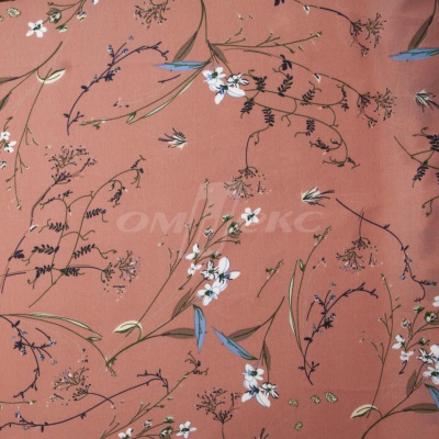 Плательная ткань "Фламенко" 2.1, 80 гр/м2, шир.150 см, принт растительный - купить в Набережных Челнах. Цена 311.05 руб.