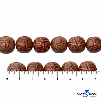 0125-Бусины деревянные "ОмТекс", 15 мм, упак.50+/-3шт - купить в Набережных Челнах. Цена: 77 руб.