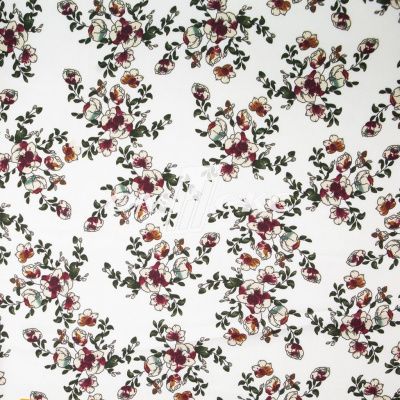 Плательная ткань "Фламенко" 23.1, 80 гр/м2, шир.150 см, принт растительный - купить в Набережных Челнах. Цена 264.56 руб.