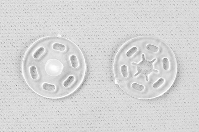 Кнопки пришивные пластиковые 15 мм, блистер 24шт, цв.-прозрачные - купить в Набережных Челнах. Цена: 68.79 руб.