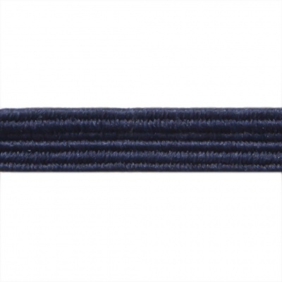 Резиновые нити с текстильным покрытием, шир. 6 мм ( упак.30 м/уп), цв.- 117-т.синий - купить в Набережных Челнах. Цена: 152.05 руб.