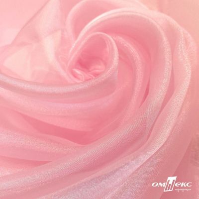 Ткань органза, 100% полиэстр, 28г/м2, шир. 150 см, цв. #47 розовая пудра - купить в Набережных Челнах. Цена 86.24 руб.