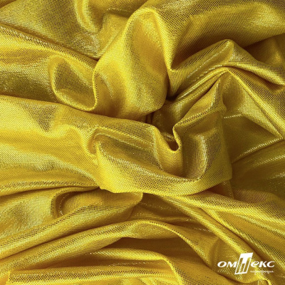 Трикотажное полотно голограмма, шир.140 см, #602 -жёлтый/жёлтый - купить в Набережных Челнах. Цена 385.88 руб.