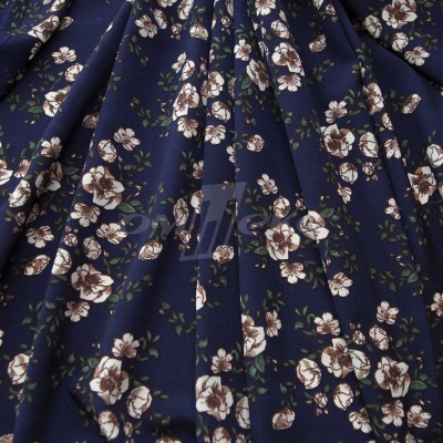Плательная ткань "Фламенко" 3.2, 80 гр/м2, шир.150 см, принт растительный - купить в Набережных Челнах. Цена 239.03 руб.