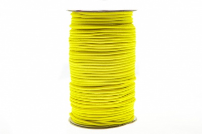0370-1301-Шнур эластичный 3 мм, (уп.100+/-1м), цв.110 - желтый - купить в Набережных Челнах. Цена: 459.62 руб.