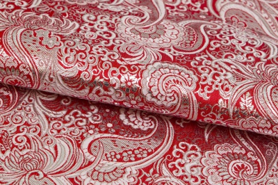 Ткань костюмная жаккард, 135 гр/м2, шир.150см, цвет красный№3 - купить в Набережных Челнах. Цена 441.94 руб.
