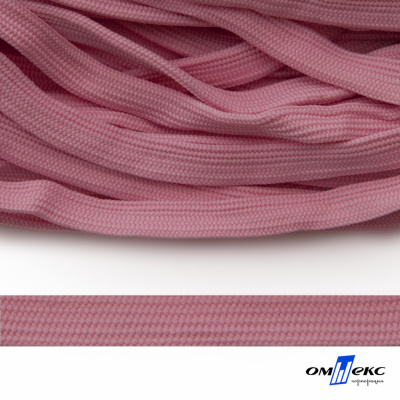 Шнур плетеный (плоский) d-12 мм, (уп.90+/-1м), 100% полиэстер, цв.256 - розовый - купить в Набережных Челнах. Цена: 8.62 руб.