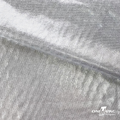 Трикотажное полотно голограмма, шир.140 см, #602 -белый/серебро - купить в Набережных Челнах. Цена 385.88 руб.