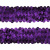 Тесьма с пайетками 12, шир. 30 мм/уп. 25+/-1 м, цвет фиолет - купить в Набережных Челнах. Цена: 1 098.48 руб.