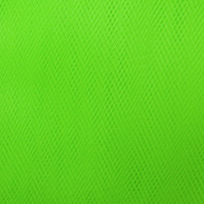 Фатин матовый 16-142, 12 гр/м2, шир.300см, цвет неон.зелёный - купить в Набережных Челнах. Цена 100.92 руб.