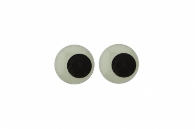 Глазки для игрушек, круглые, с бегающими зрачками, 8 мм/упак.100+/-2 шт, цв. -черно-белые - купить в Набережных Челнах. Цена: 28.86 руб.