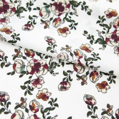 Плательная ткань "Фламенко" 23.1, 80 гр/м2, шир.150 см, принт растительный - купить в Набережных Челнах. Цена 264.56 руб.