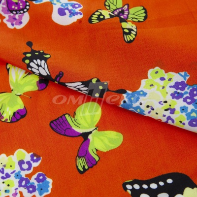 Плательная ткань "Софи" 7.1, 75 гр/м2, шир.150 см, принт бабочки - купить в Набережных Челнах. Цена 243.96 руб.